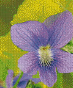 Common Blue Violet Plant Diamond Painting