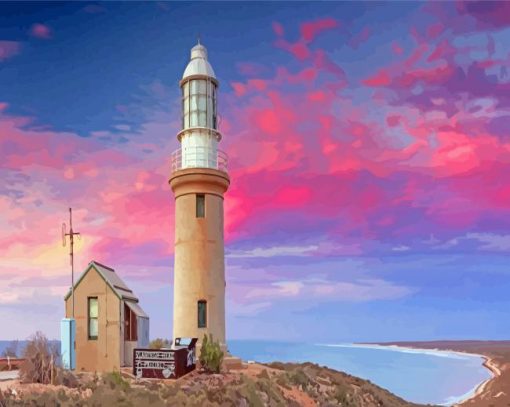 Exmouth Lighthouse Sunset Diamond Painting