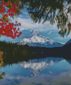 Fall Mt Hood Lost Lake Diamond Painting