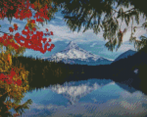 Fall Mt Hood Lost Lake Diamond Painting