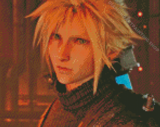 Final Fantasy Character Cloud Strife Diamond Painting