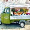 Flowers In Old Truck Diamond Painting