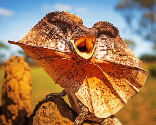 Frilled Lizard Animal Diamond Painting