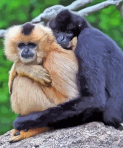 Gibbons Couple Diamond Painting