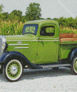 Green 1936 Chevrolet Truck Diamond Painting