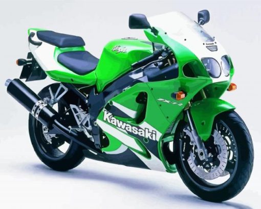 Green Ninja ZX 7R Diamond Painting