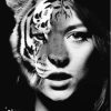 Half Woman Half Tiger In Black And White Diamond painting