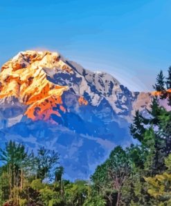 Himalayas At Sunset Diamond Painting