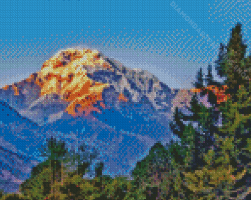 Himalayas At Sunset Diamond Painting