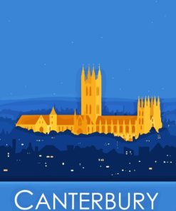 Illustration Canterbury Cathedral Diamond Painting