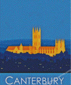 Illustration Canterbury Cathedral Diamond Painting