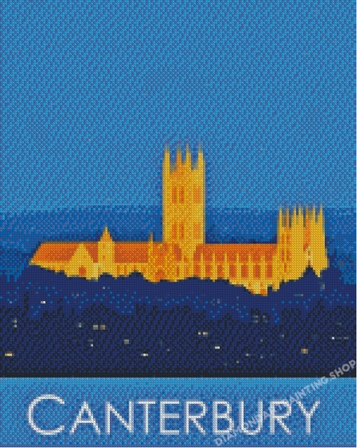 Illustration Canterbury Cathedral Diamond Painting