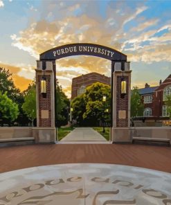 Indiana West Lafayette Purdue University Diamond painting