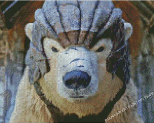 Iorek Byrnison Polar Bear Head Diamond Painting