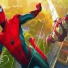 Iron Man And Spiderman Heroes Art Diamond Painting