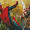 Iron Man And Spiderman Heroes Art Diamond Painting