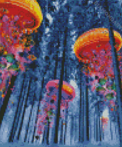 Jellyfish In The Forest Diamond Painting