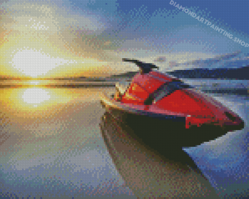 Jet Ski At The Beach Diamond Painting