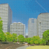 Kawaguchi City Buildings Diamond Painting