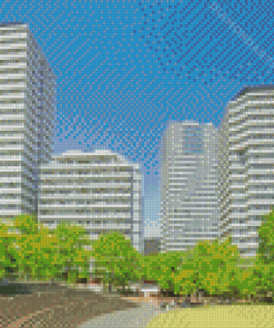 Kawaguchi City Buildings Diamond Painting