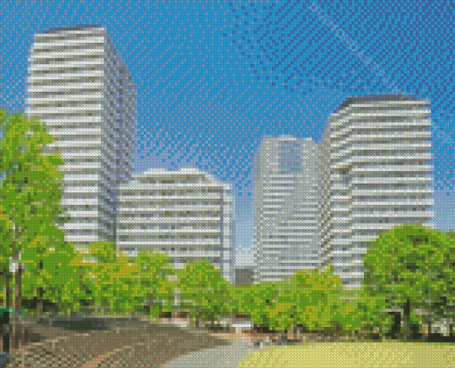 Kawaguchi City Buildings Diamond Painting