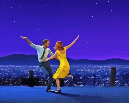 La La Land Dancing At Night Diamond Painting