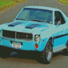 Light Blue Javelin AMX Car Diamond Painting