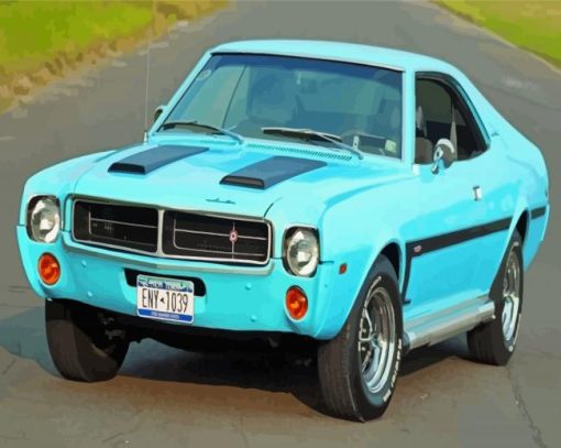 Light Blue Javelin AMX Car Diamond Painting