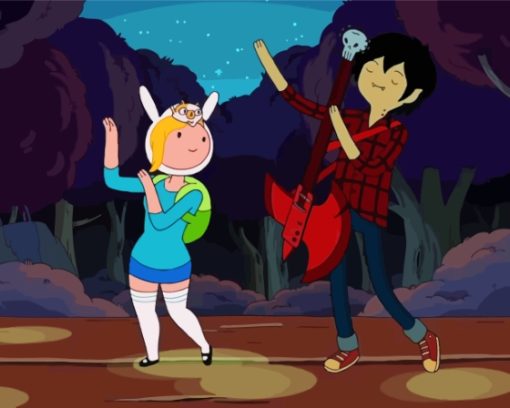 Marshall Lee Fionna And Cake Diamond Painting