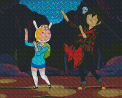 Marshall Lee Fionna And Cake Diamond Painting