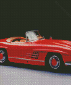 Mercedes Sl 300 Red Car Diamond Painting