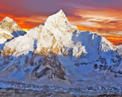 Mount Everest News Feature Diamond Paintign