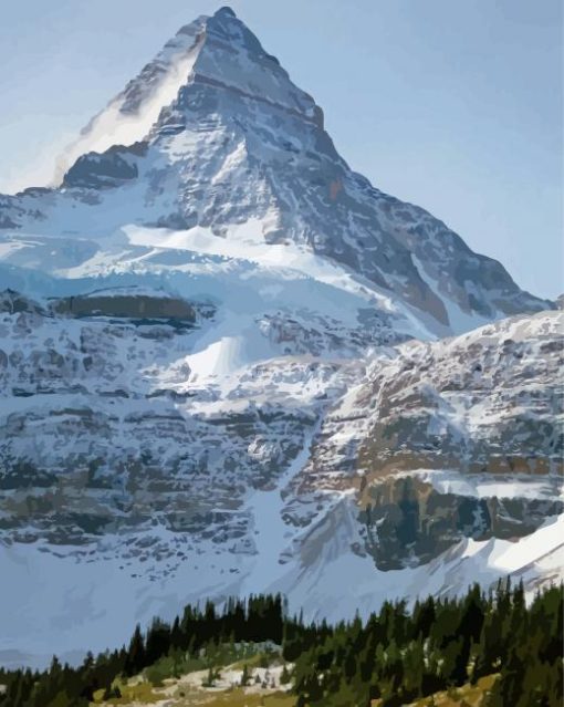 Mount Assiniboine In Winter Diamond Painting