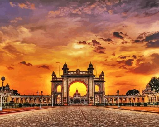 Mysuru At Sunset Diamond Painting