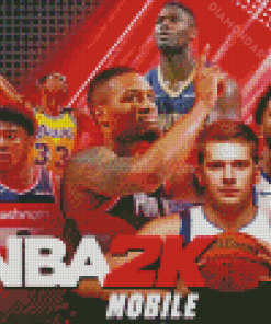 NBA 2k Mobile Game Poster Diamond Painting