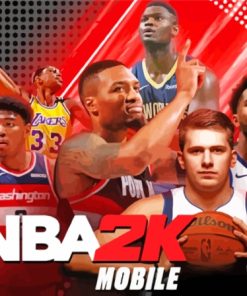 NBA 2k Mobile Game Poster Diamond Painting