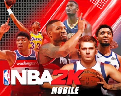 NBA 2k Mobile Game Poster Diamond Painting