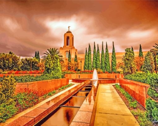 Newport Beach Temple Diamond Painting