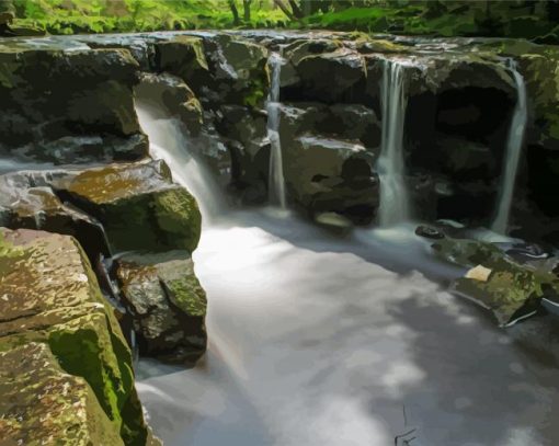 North York Moors National Park Waterfall Diamond Painting