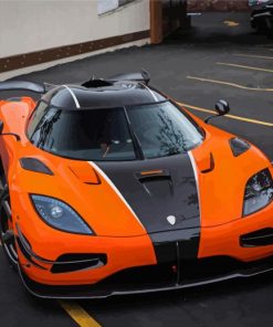 Orange Black Koenigsegg Agera Car Diamond Painting