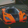 Orange Black Koenigsegg Agera Car Diamond Painting