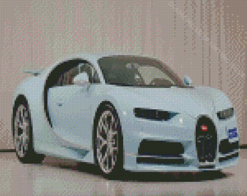 Pastel Blue Sport Car Diamond Painting