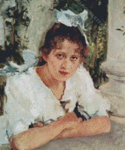 Portrait Of Praskovya Mamontova Serov Diamond Painting