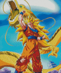 Powerfull Super Saiyan 3 Diamond Painting