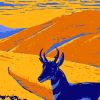 Pronghorn Deer Illustration Diamond Painting