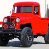 Red Willys Jeep Diamond Painting