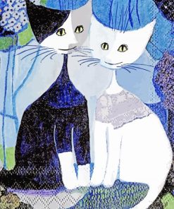 Rosina Wachtmeister Cats Blue Diamond Painting