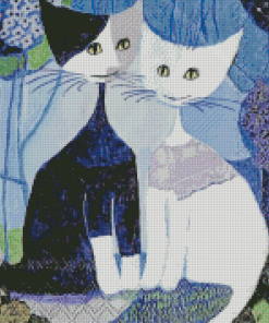 Rosina Wachtmeister Cats Blue Diamond Painting