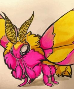 Rosy Maple Moth Diamond Painting