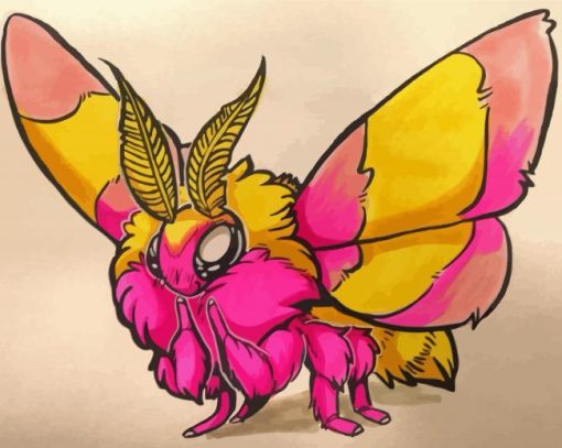 Rosy Maple Moth Diamond Painting